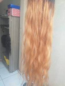 Cabelo Humano Brasileiro Descolorido Loiro