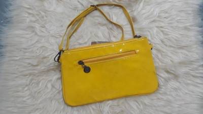 Bolsa De Verniz Amarelo