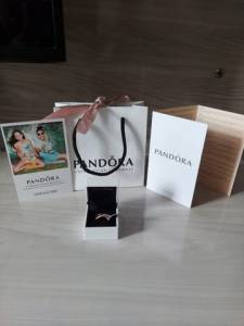 Vendo Anel Pandora Novo Na Caixa Tamanho 18, Em Prata Com Banho Rose