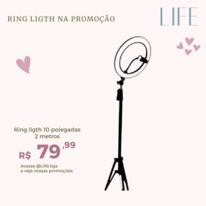 Ring Light Grande 10 Polegadas, Com Trip De 2 Metros Na Promoo