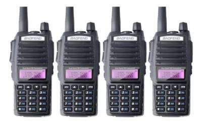 Kit 4 Radio Ht Uv-82 Dual Band Baofeng + Fone