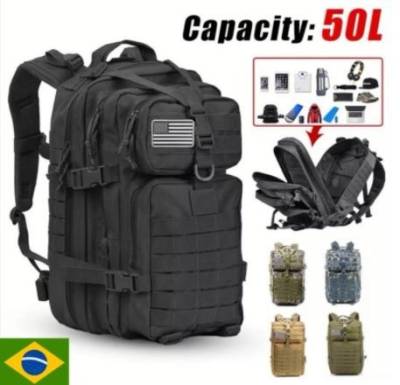 Mochila Tatica 50l Gratis Pacth Brasil