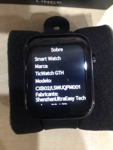 Relogio Smatwatch Lince Ticwatch Gth Preto Com Nota Fiscal