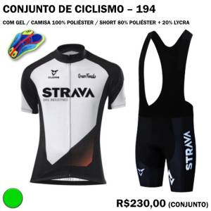 Conjunto De Ciclismo Strava Branco