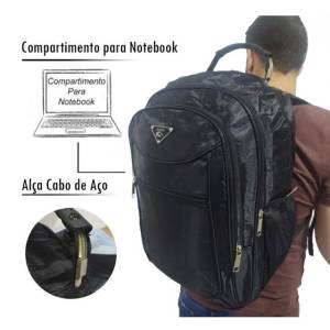 Mochila Impermevel Ala Cabo De Ao Compartimento Notebook Nova