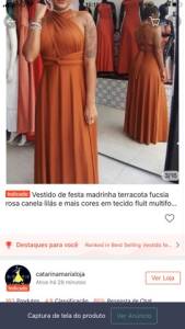 Vendo Vestido Multiformas Tamanho nico. Terracota