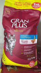 Granplus Gato Castrado Salmo Pague 10kg Leve 11kg