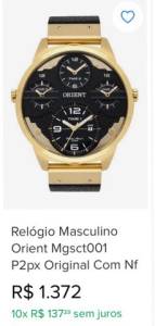 Vendo Relgio Masculino Oriente R$ 400,00