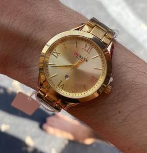 Relgio Feminino Curren Dourado Luxo