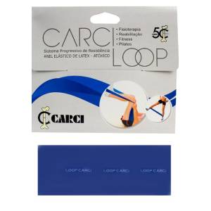 Faixa Elastica Mini Band Circular Carci Loop Azul Mdia Fort