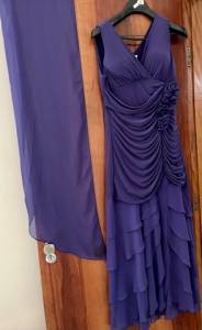 Vestido Longo Roxo. Veste M Ou G