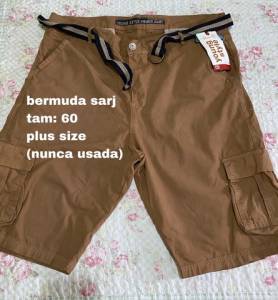 Bermuda Sarj Plus Size