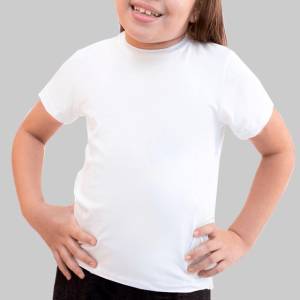 Camisa Branca Sublimtica  Infantil 100% Polister