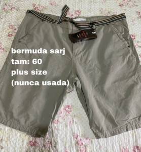 Bermuda Sarj Plus Size