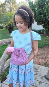 Bolsa Saco Infantil De Fio De Malha