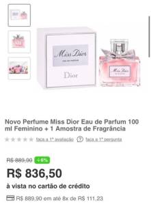 Miss Dior 100 Ml