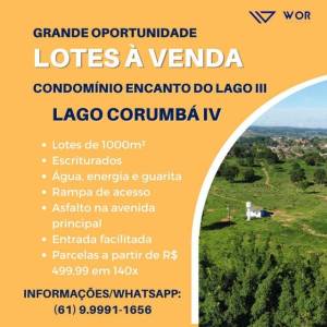 Lago Corumb 4 Com Asfalto Na Avenida! G6s