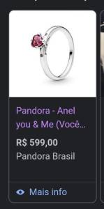 Anel Pandora You And Me