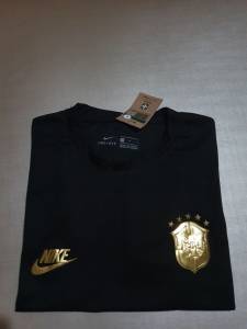 Camisa Brasil Preta Com Patrocnio