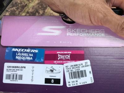 Tnis Skechers Go Run Fast - Brisk Day Cinza Tam 37