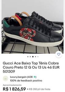 Tnis Masculino Gucci