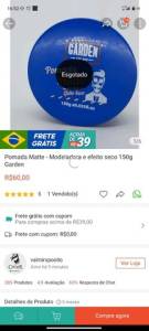 Pomada Matte - Modeladora Efeito Seco 150g