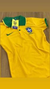 Camisa Do Brasil Polo Feminina