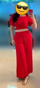 Conjunto Cala Com Croped Vermelho