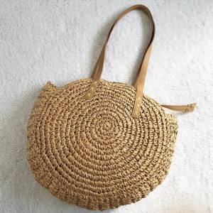 Bolsa De Palha Trabalhada Com Tricor