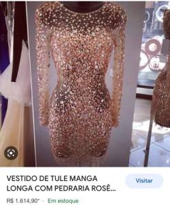 Vestido Em Pedraria