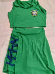 Conjunto Brasil Short E Saia