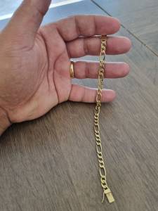 Vendo Pulseira Masculina Modelo Figaro Em Ouro 18k