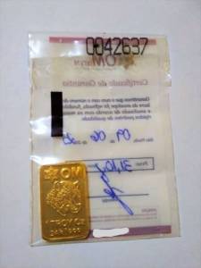 Barra De Ouro Puro 24k (10g / 31,10g)