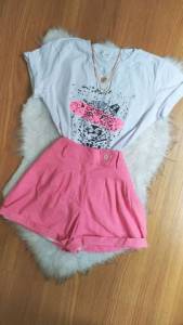 Conjunto Feminino.... T-shirt E Short