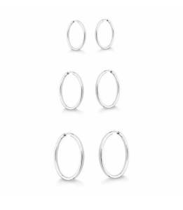 Trio De Argolas - 1.6mm / Prata 925