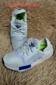 Tnis Adidas Nmd - Azul Branco - Promoo - Entrega Grtis - Queima De Estoque