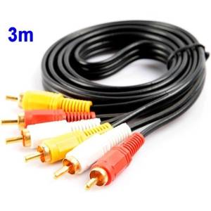 Cabo 3 Rca Macho X 3 Rca Macho 3m