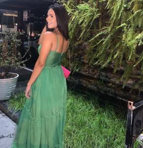 Vestido Verde Com Renda