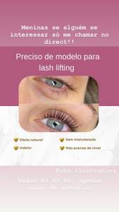 Preciso De Modelo Lash Lifting