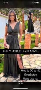 Vestido Verde Musgo 36 Ao 42