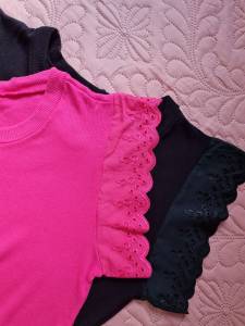 2 Blusas Bsicas Rosa E Preto