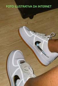 Tnis Air Force 1 Low Travis Scott Branco Tam. 42