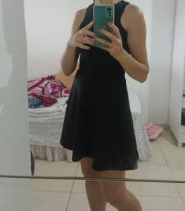 Vestido De Malha Costa Nua