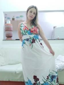 Vestido Longo E Jaqueta Jeans