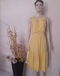 Vestido Midi Em Viscose, Disponvel Somente No Tam G