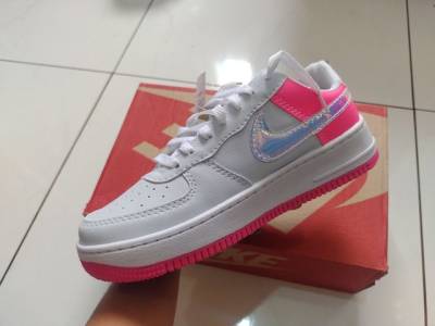 Tnis Nike Air Force Feminino Branco Com Rosa