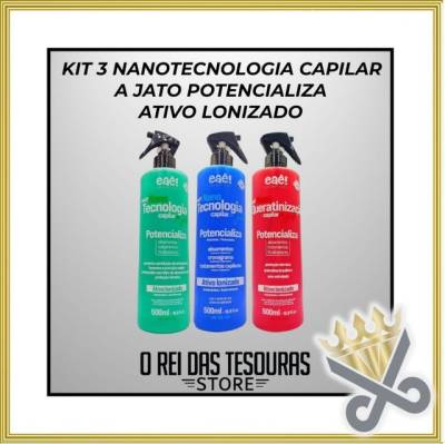 Kit 3 Nanotecnologia Capilar A Jato Potencializa Ativo Lonizado