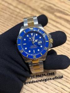 Relgio Rolex Submariner Misto Fundo Azul