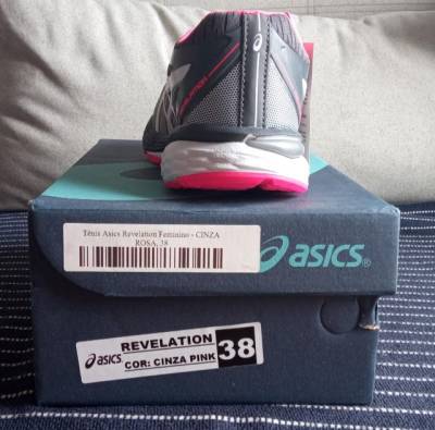 Tnis Asics Revelation Feminino Cinza Rosa38