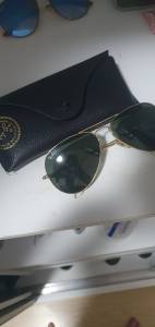 Rayban Preto E Dourado